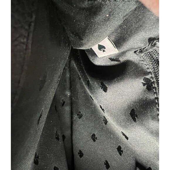 Kate Spade Black Pebble Leather Structured Satchel Bag Purse Handbag - Picture 12 of 15